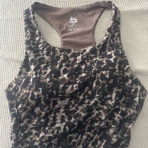RBX Leopard Print Tank Top - Brown and Black